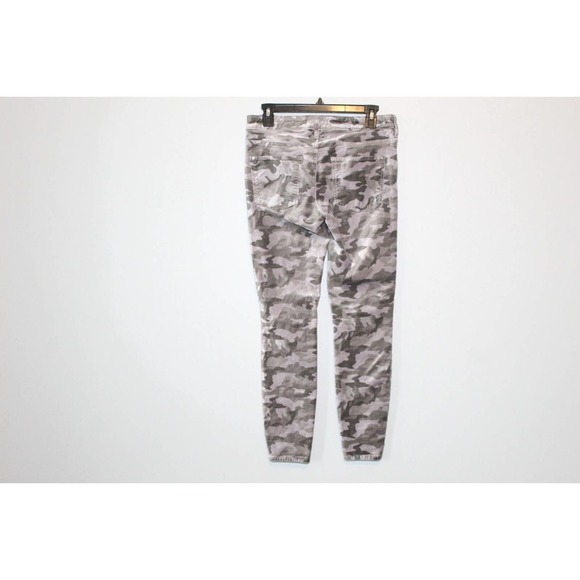 ✨2/$20 Pilcro & The Letterpress Anthro Velvet Camo Hi Rise Skinny Pant 28 H14666 - Picture 4 of 10